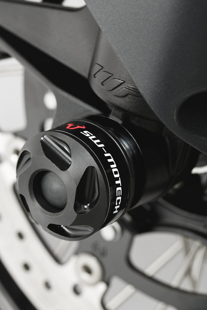 SW-MOTECH Front Axle Sliders (KTM 1050 Adventure '15+, 1190 Adv/R '13+, & 1290 Super Adventure '15+)