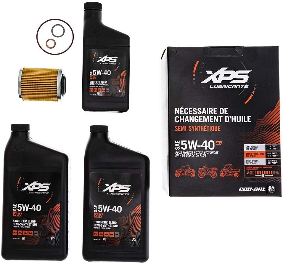 CAN AM ATV MAINTENANCE AND OIL CHANGE KIT SYNTHETIC BLEND 500CC OR MORE (5W40) 779258
