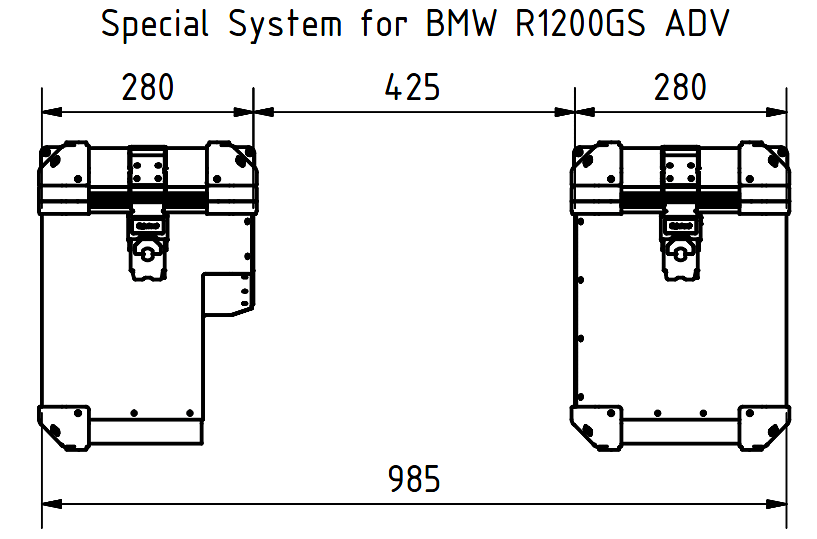 Globescout XPAN+ 'Special' Pannier Kit (R1200GS '05-'12, R1200GS-ADV '06-'13)