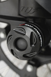 SW-MOTECH Front Axle Sliders (KTM 1050 Adventure '15+, 1190 Adv/R '13+, & 1290 Super Adventure '15+)